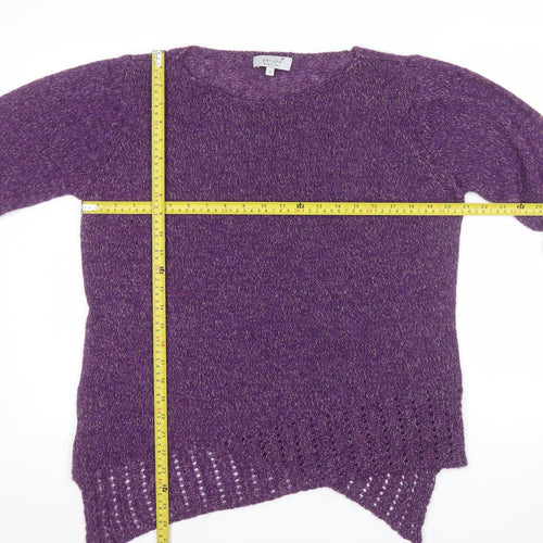 Marks and Spencer Per Una Women's Purple Knit Jumper Size 16