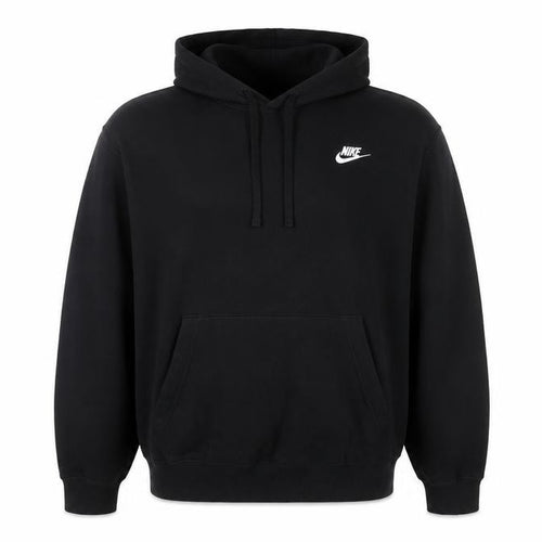 Nike Men's Black Pullover Hoodie L Fleece Logo Hooded Sweatshirt