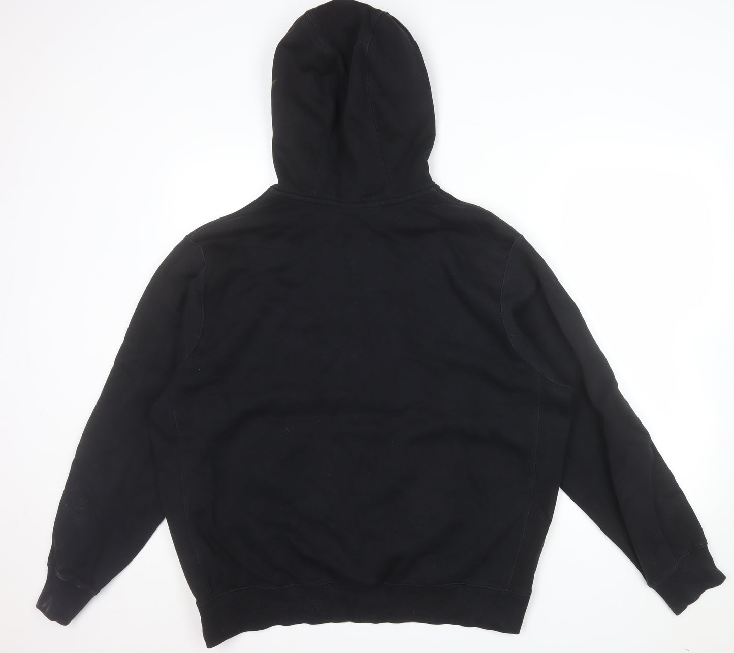 Nike Men's Black Pullover Hoodie L Fleece Logo Hooded Sweatshirt