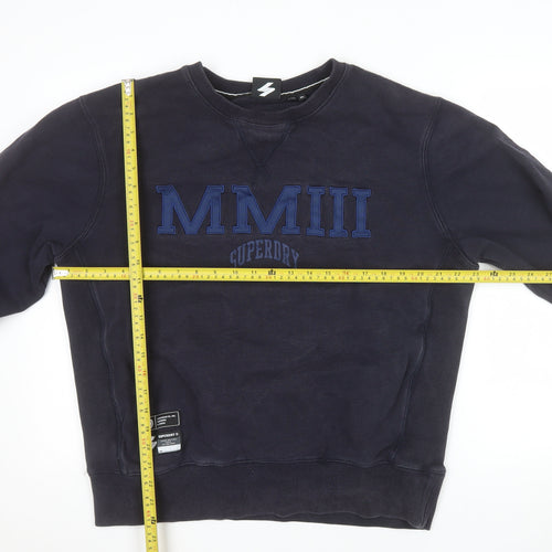 Superdry Men's Blue XL Crew Neck Pullover Sweatshirt