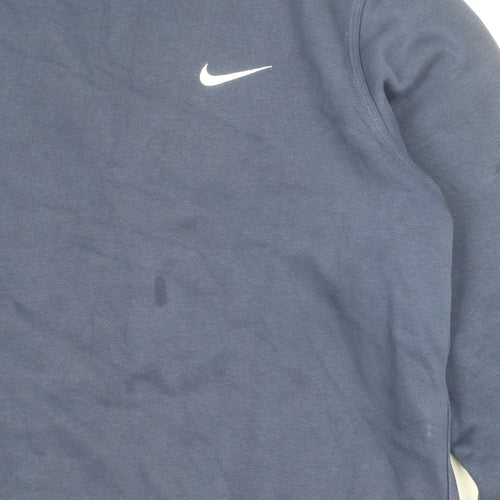 Nike Men's Blue Crew Neck Pullover Sweatshirt L Regular Fit