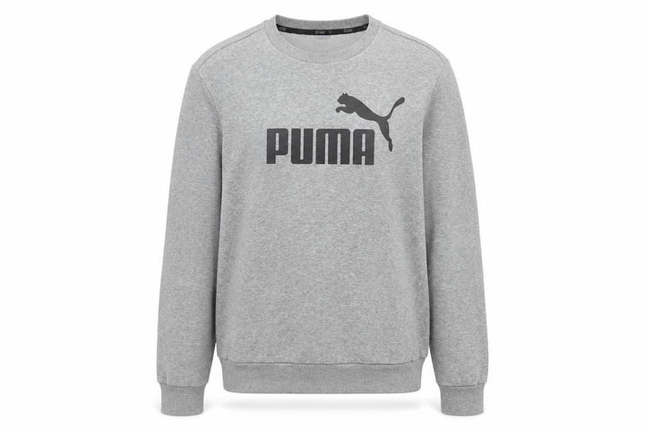 Puma Men's Grey Crew Neck Pullover Logo Sweatshirt Size M