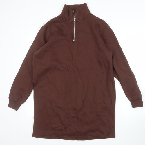 Heartbreak Women’s Brown 1/2 Zip Pullover Sweatshirt UK 8
