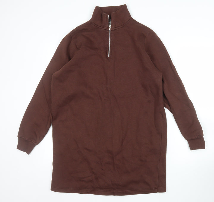 Heartbreak Women’s Brown 1/2 Zip Pullover Sweatshirt UK 8