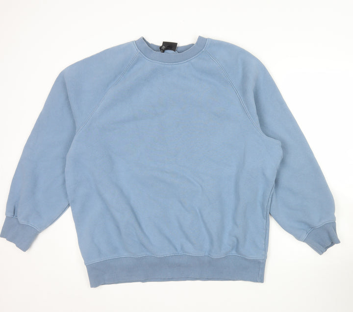 H&M Mens Blue XL Oversized Fit Crew Neck Sweatshirt