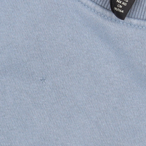 H&M Mens Blue XL Oversized Fit Crew Neck Sweatshirt