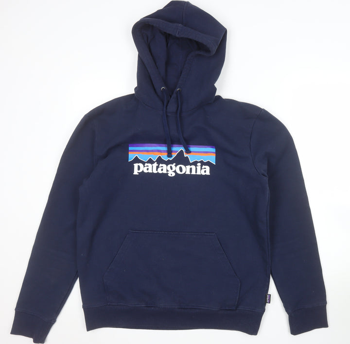Patagonia Men’s Blue Pullover Hoodie M Regular Fit Graphic Outdoor