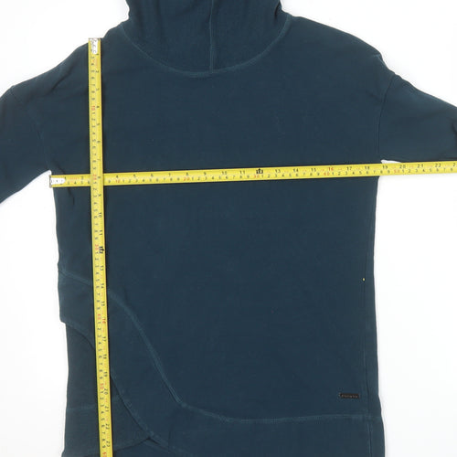 Sweaty Betty Womens Blue XS Pullover Hoodie Acrylic Cotton Blend
