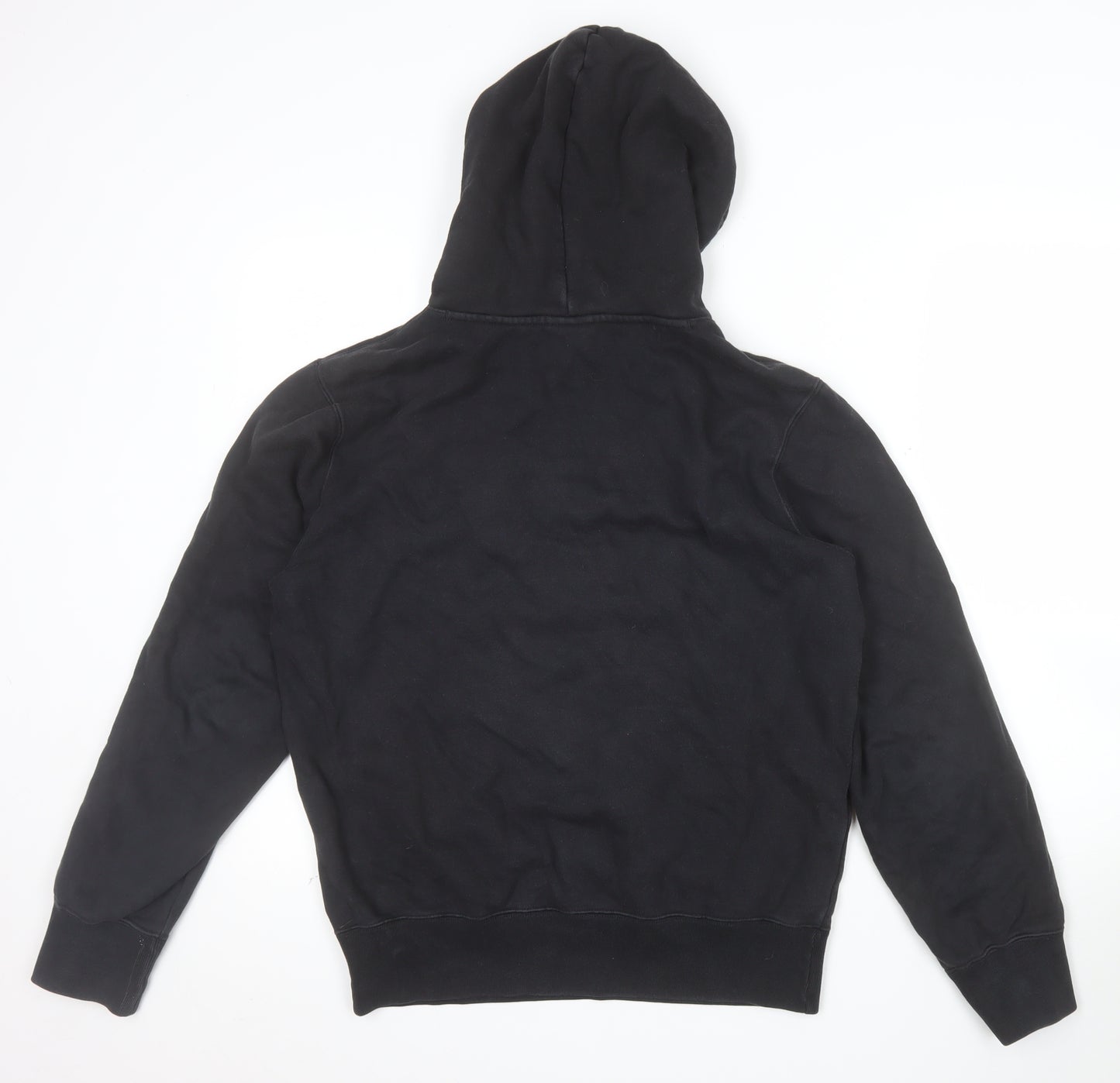 Champion Men's Black Pullover Hoodie Medium Cotton Logo Fleece