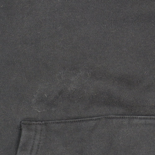 Champion Men's Black Pullover Hoodie Medium Cotton Logo Fleece
