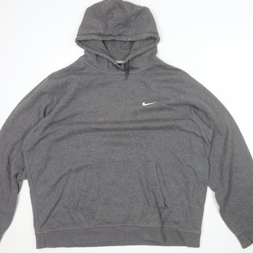 Nike Men's Grey 2XL Pullover Hoodie Fleece Sweatshirt