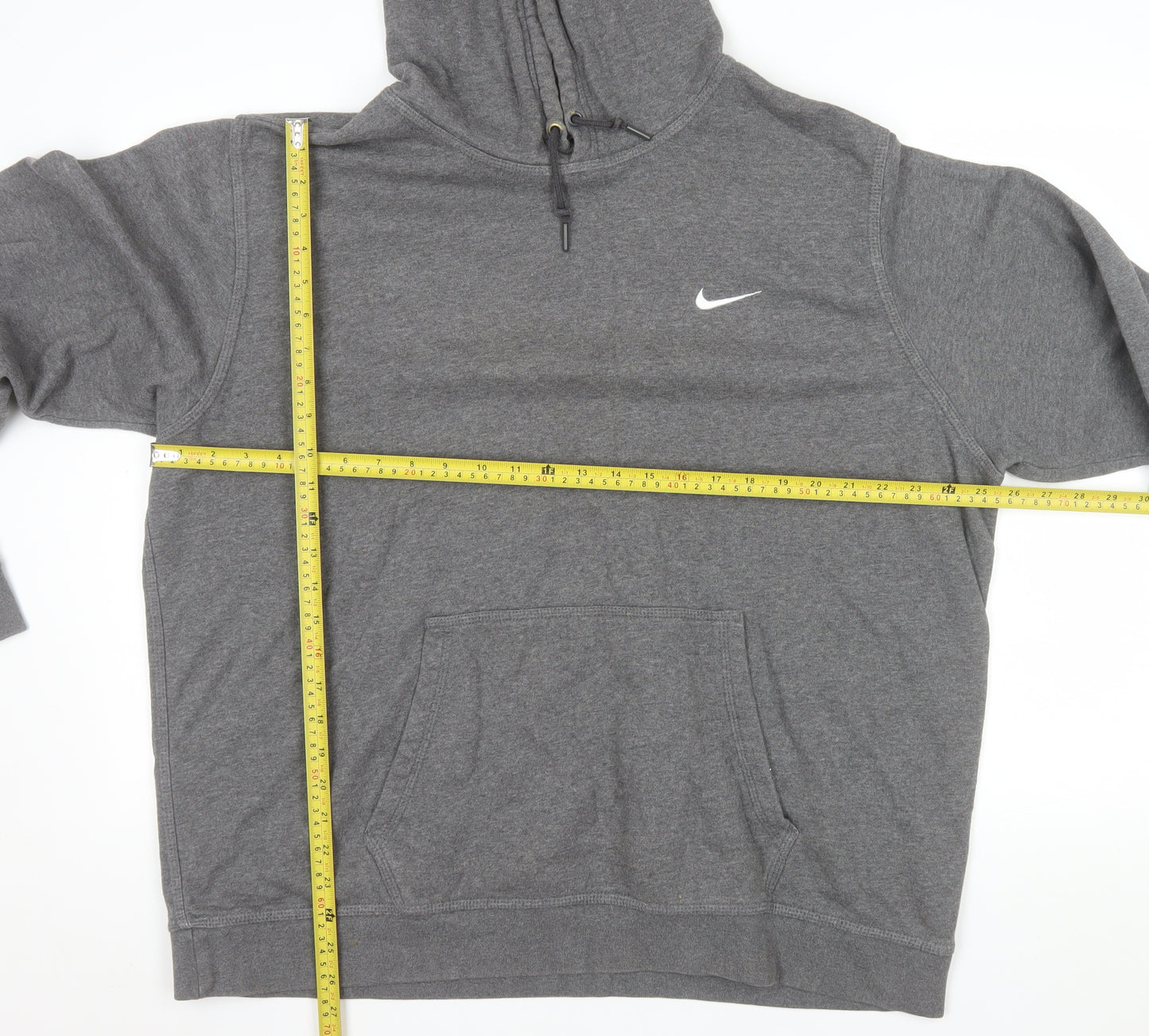 Nike Men's Grey 2XL Pullover Hoodie Fleece Sweatshirt