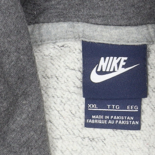 Nike Men's Grey 2XL Pullover Hoodie Fleece Sweatshirt