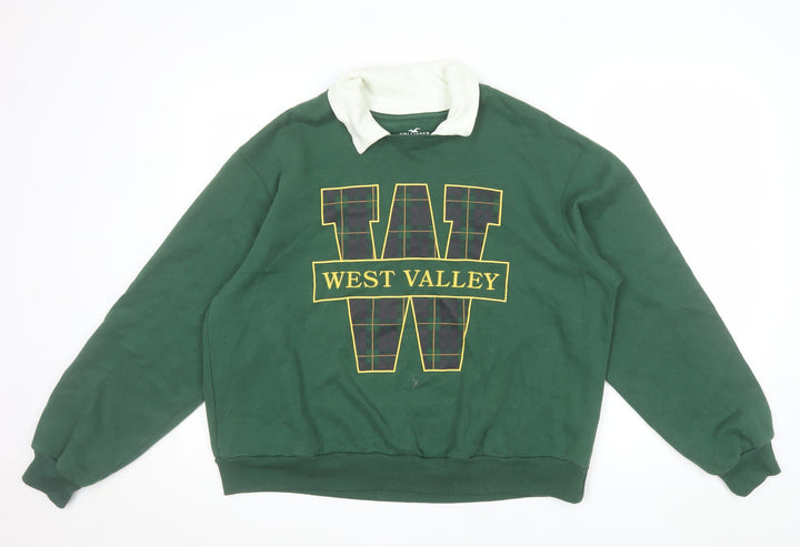 Hollister Womens Green West Valley Pullover Sweatshirt M