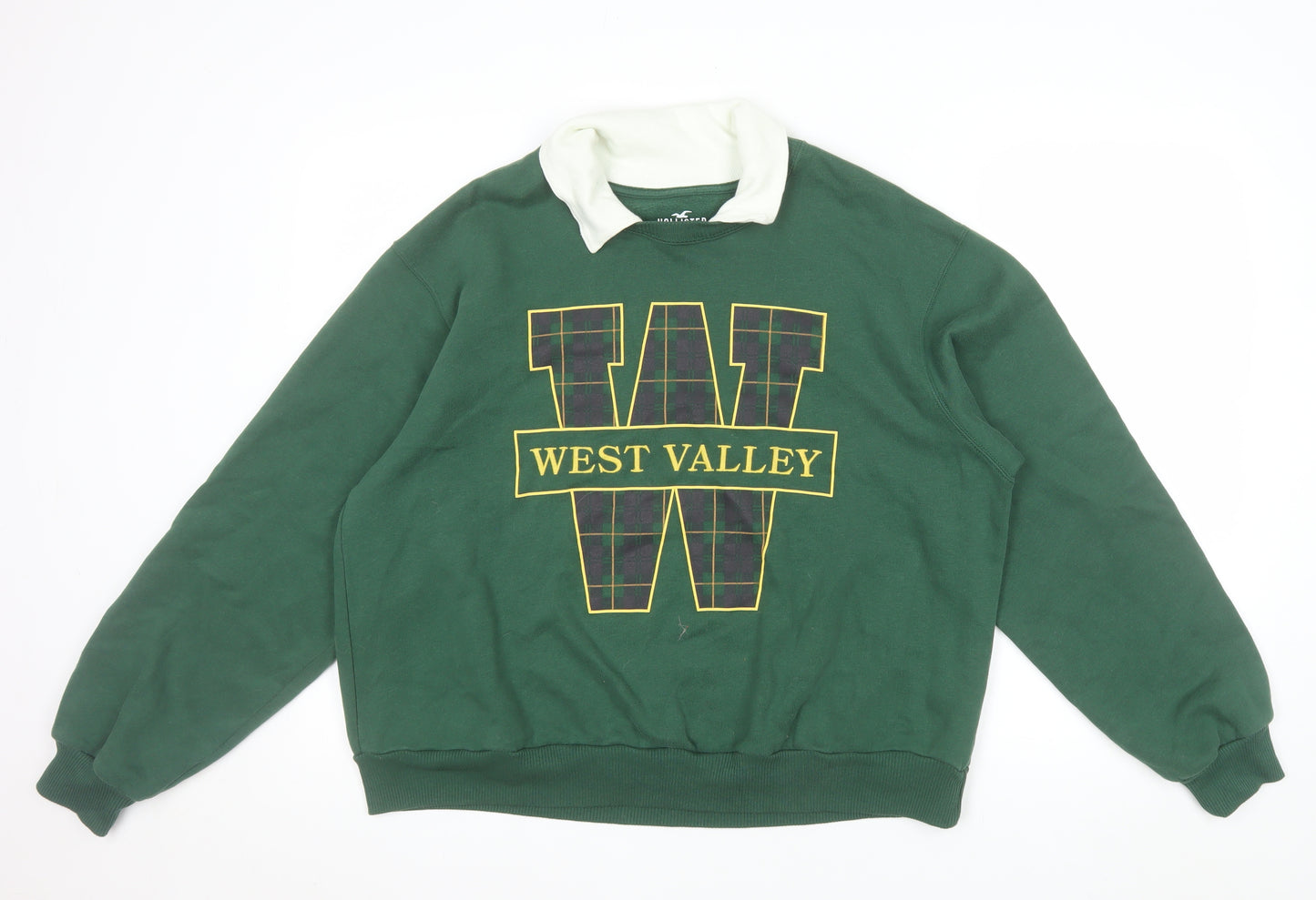 Hollister Womens Green West Valley Pullover Sweatshirt M