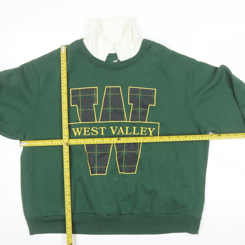 Hollister Womens Green West Valley Pullover Sweatshirt M
