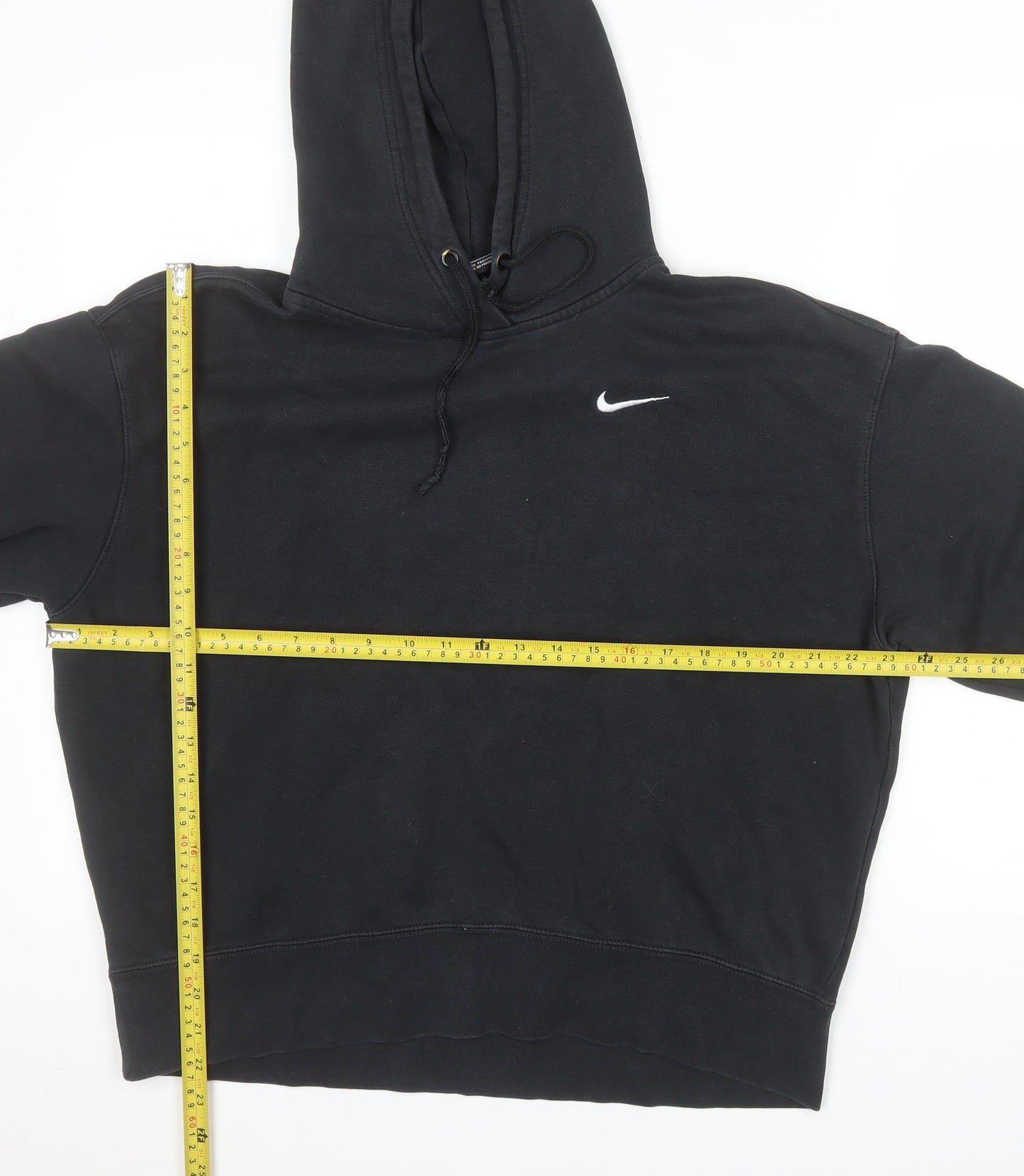 Nike Men's Black Pullover Hoodie Medium Fleece Logo Sportswear