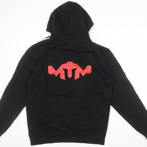 Make Thread Mens Black L Pullover Hoodie More Than Muscle