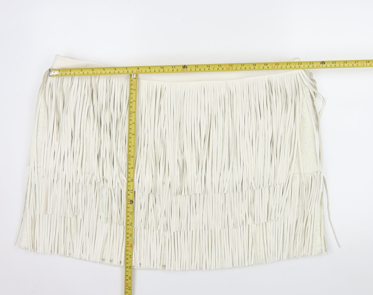 Marks and Spencer Womens Ivory Fringe Mini Skirt Size 24