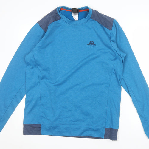 Mountain Equipment Men's Blue Crew Neck Pullover Sweatshirt L