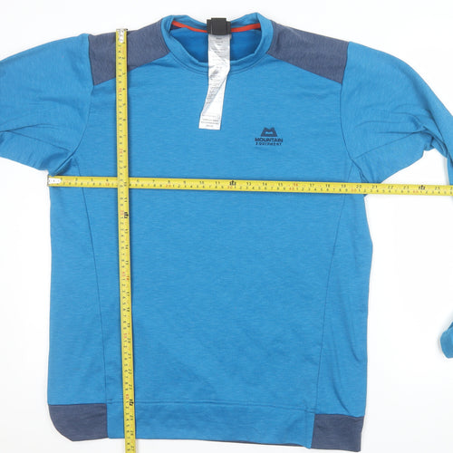 Mountain Equipment Men's Blue Crew Neck Pullover Sweatshirt L