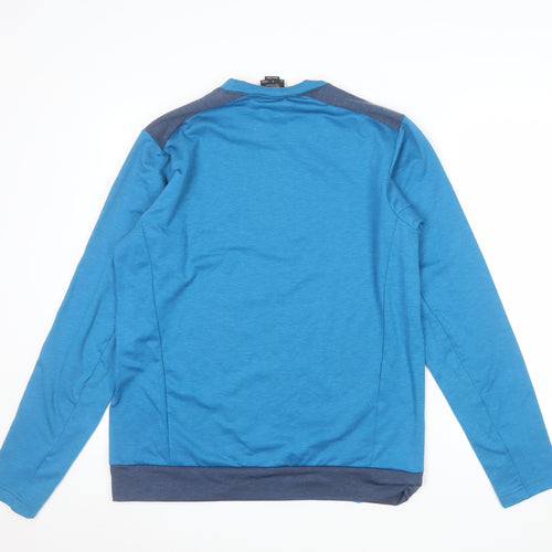 Mountain Equipment Men's Blue Crew Neck Pullover Sweatshirt L