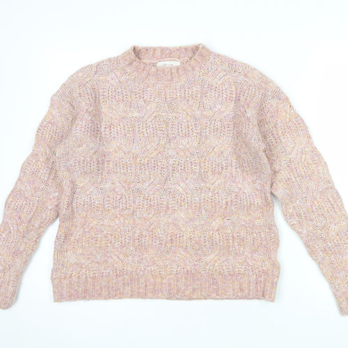 Marks and Spencer Per Una Women Pink Cable-Knit Jumper M