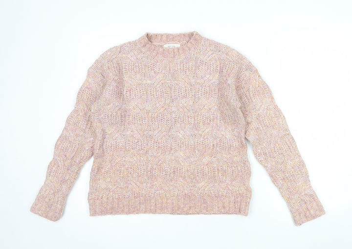 Marks and Spencer Per Una Women Pink Cable-Knit Jumper M