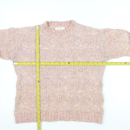 Marks and Spencer Per Una Women Pink Cable-Knit Jumper M