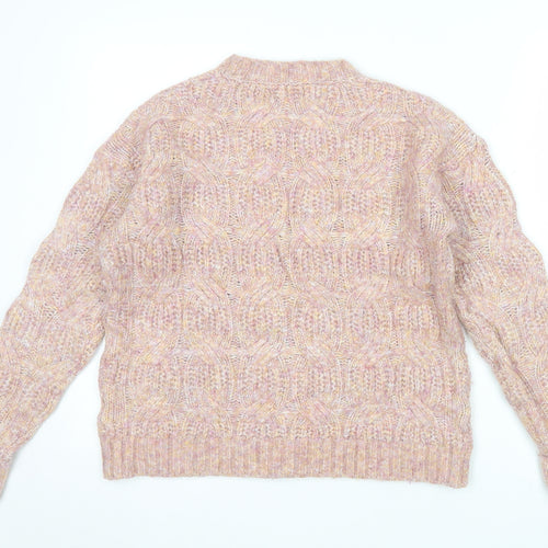 Marks and Spencer Per Una Women Pink Cable-Knit Jumper M