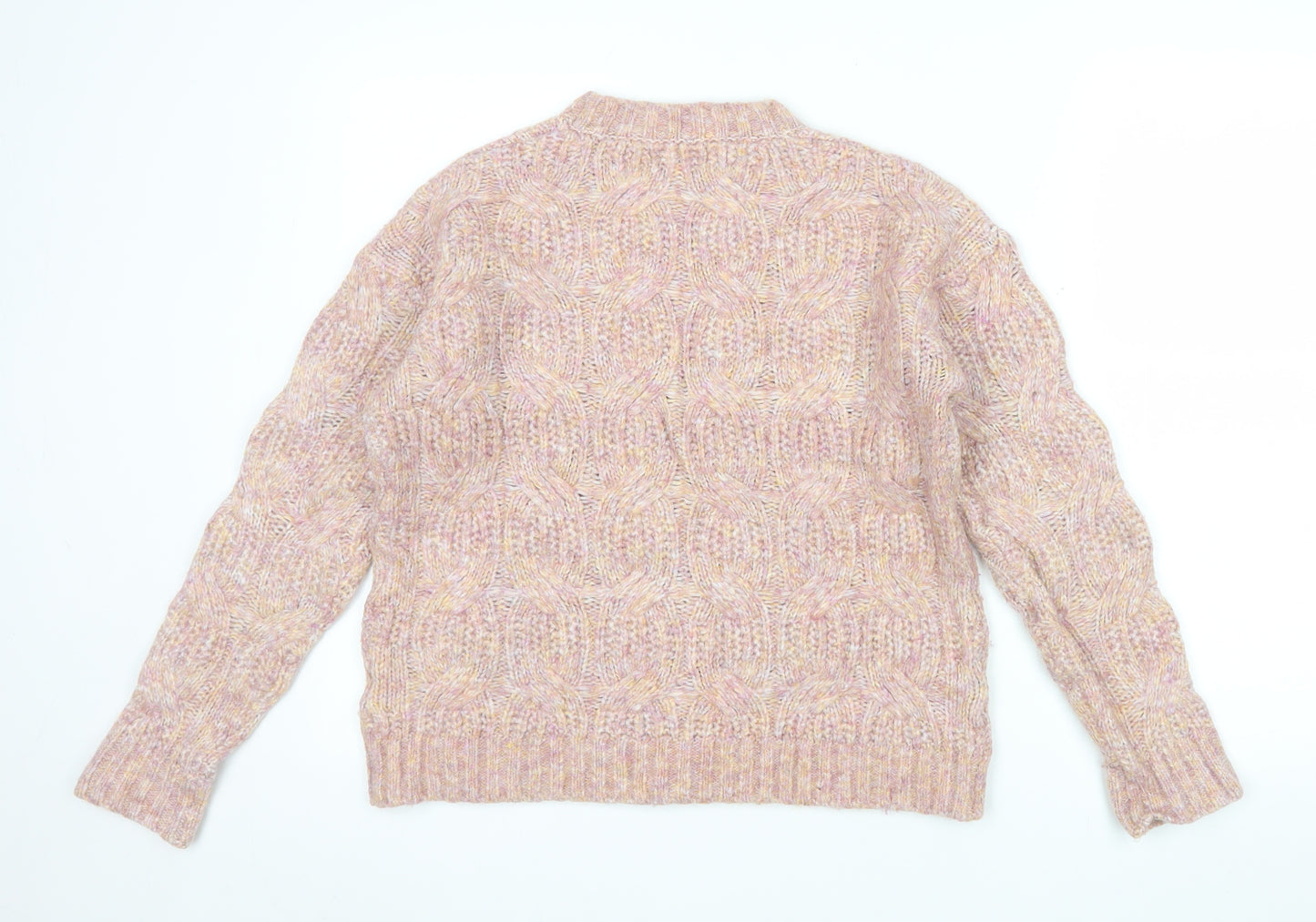 Marks and Spencer Per Una Women Pink Cable-Knit Jumper M