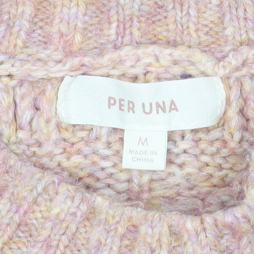Marks and Spencer Per Una Women Pink Cable-Knit Jumper M