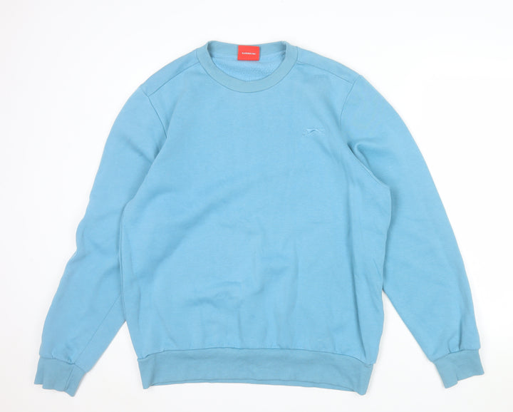 Slazenger Mens Blue Crew Neck Pullover Sweatshirt M Regular Fit