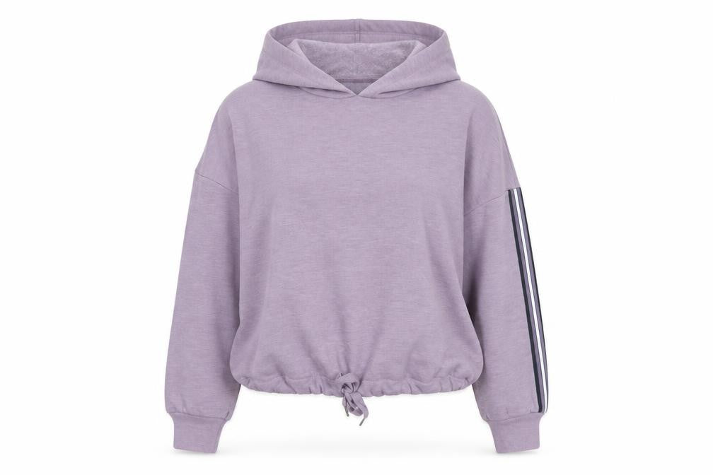 Marks and Spencer Women Purple XL Pullover Hoodie with Stripe Detail