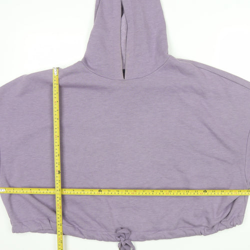 Marks and Spencer Women Purple XL Pullover Hoodie with Stripe Detail