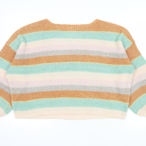 Billabong Womens Multicoloured Striped Knit Jumper Size L