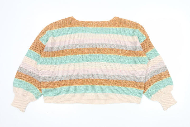 Billabong Womens Multicoloured Striped Knit Jumper Size L