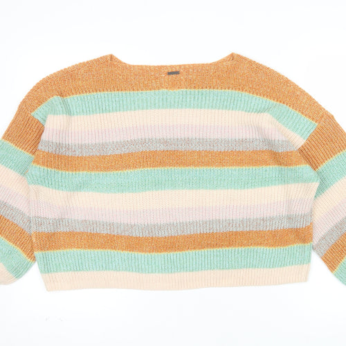 Billabong Womens Multicoloured Striped Knit Jumper Size L