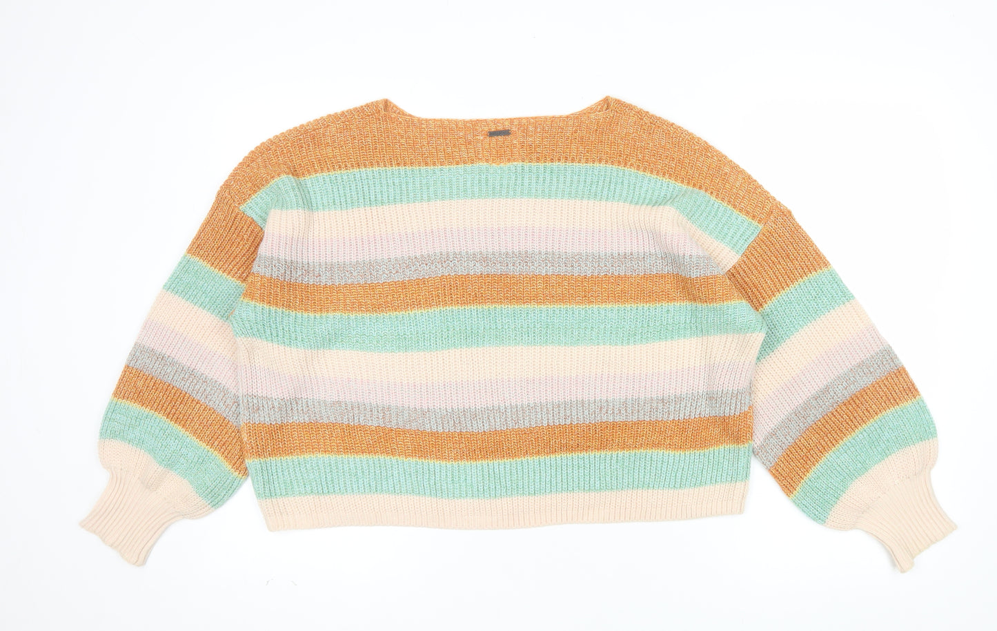 Billabong Womens Multicoloured Striped Knit Jumper Size L