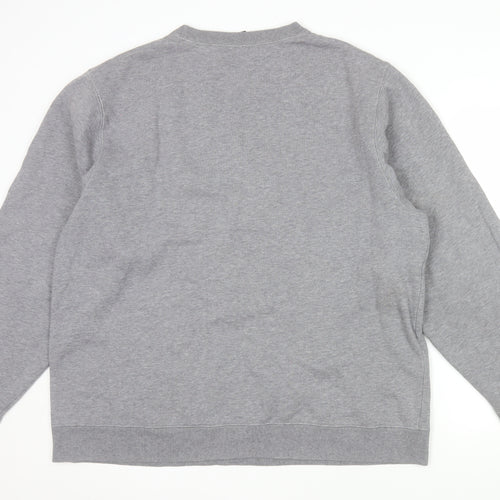 Nautica Mens Grey XL Pullover Crew Neck Logo Sweatshirt