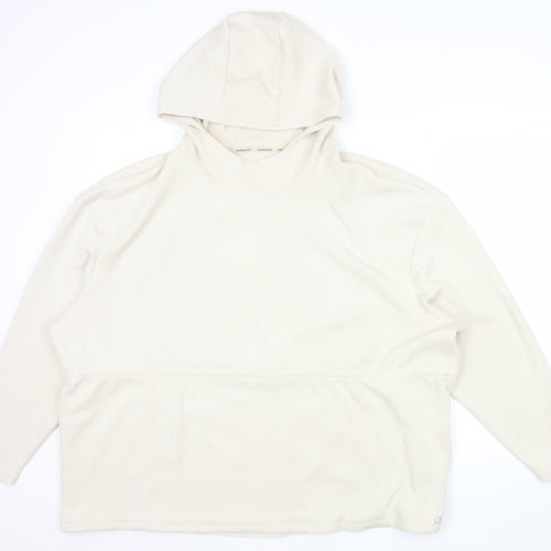 Marks and Spencer Women Beige Size 22 Pullover Hoodie Fleece