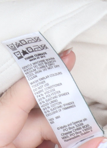 Marks and Spencer Women Beige Size 22 Pullover Hoodie Fleece