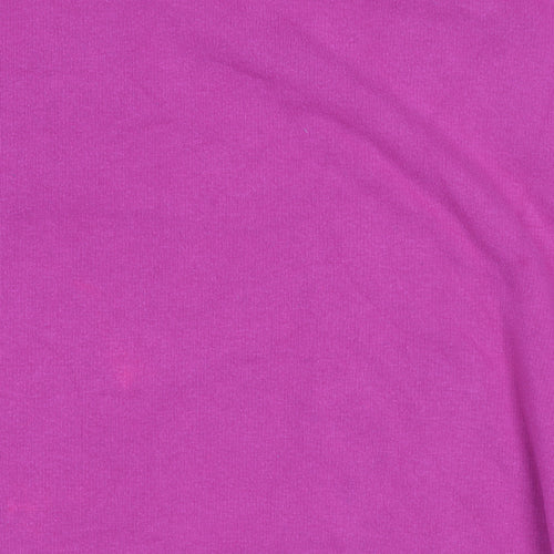 Monki Womens Pink Cotton Blend Crew Neck Pullover Sweatshirt XXS