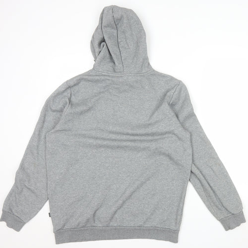 Puma Men's Grey Logo Pullover Hoodie Size M Regular Fit