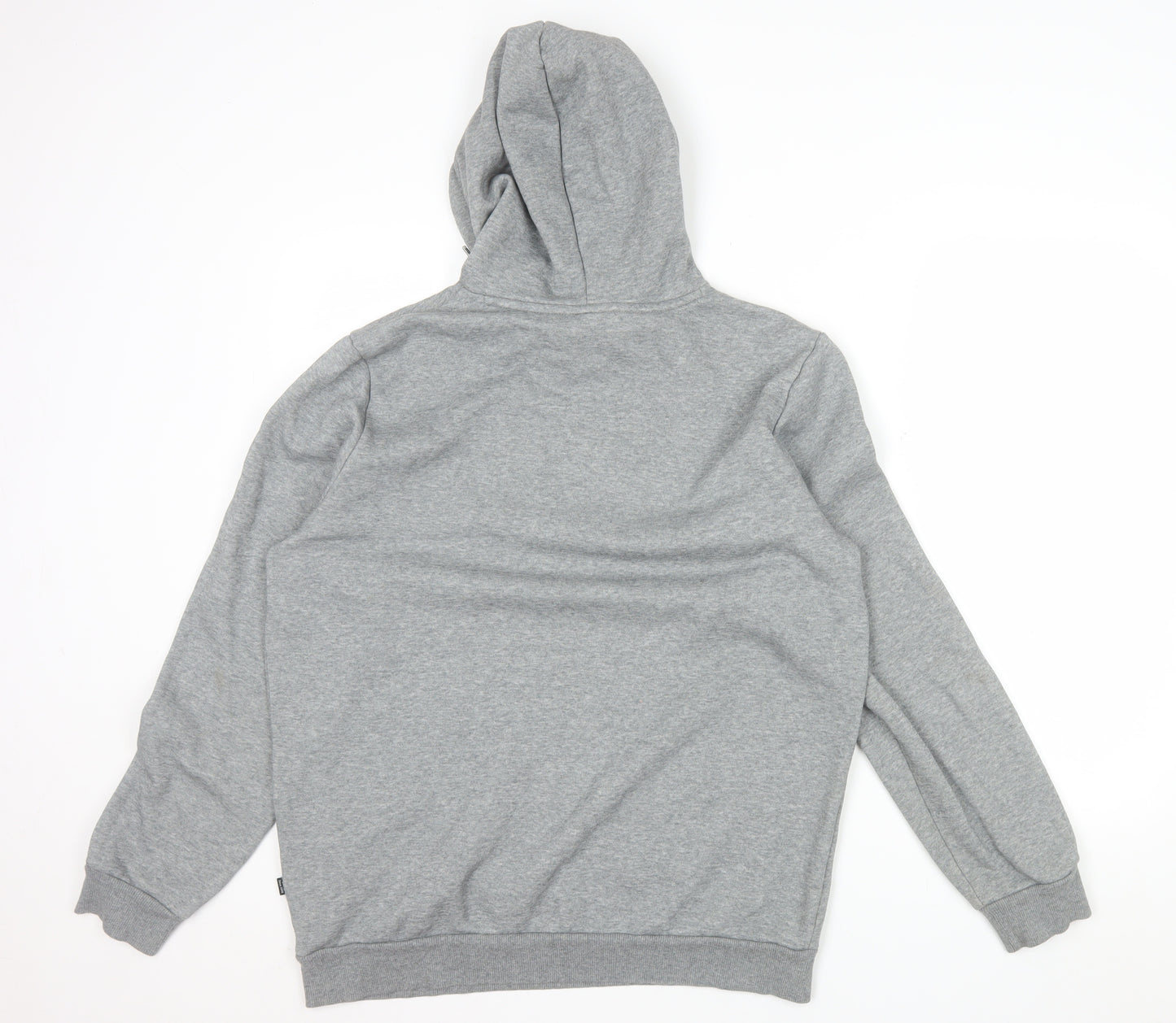 Puma Men's Grey Logo Pullover Hoodie Size M Regular Fit