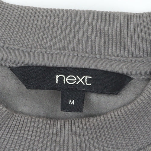 Next Women Grey Embellished Pullover Sweatshirt Size 14