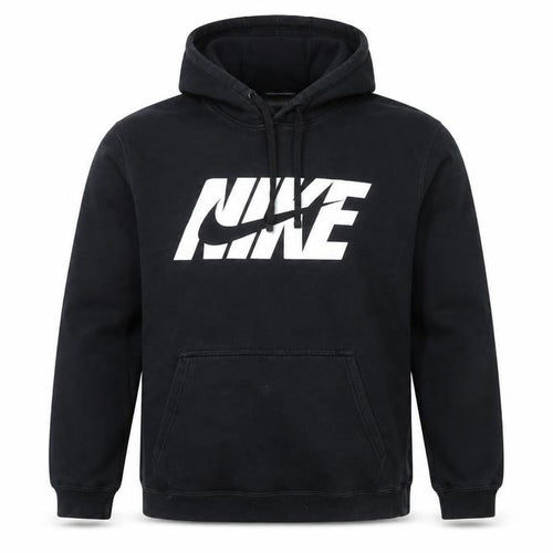 Nike Mens Black L Pullover Hoodie Fleece Sportswear Logo