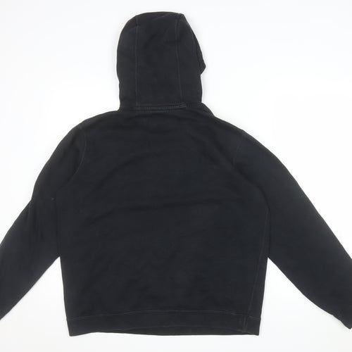 Nike Mens Black L Pullover Hoodie Fleece Sportswear Logo