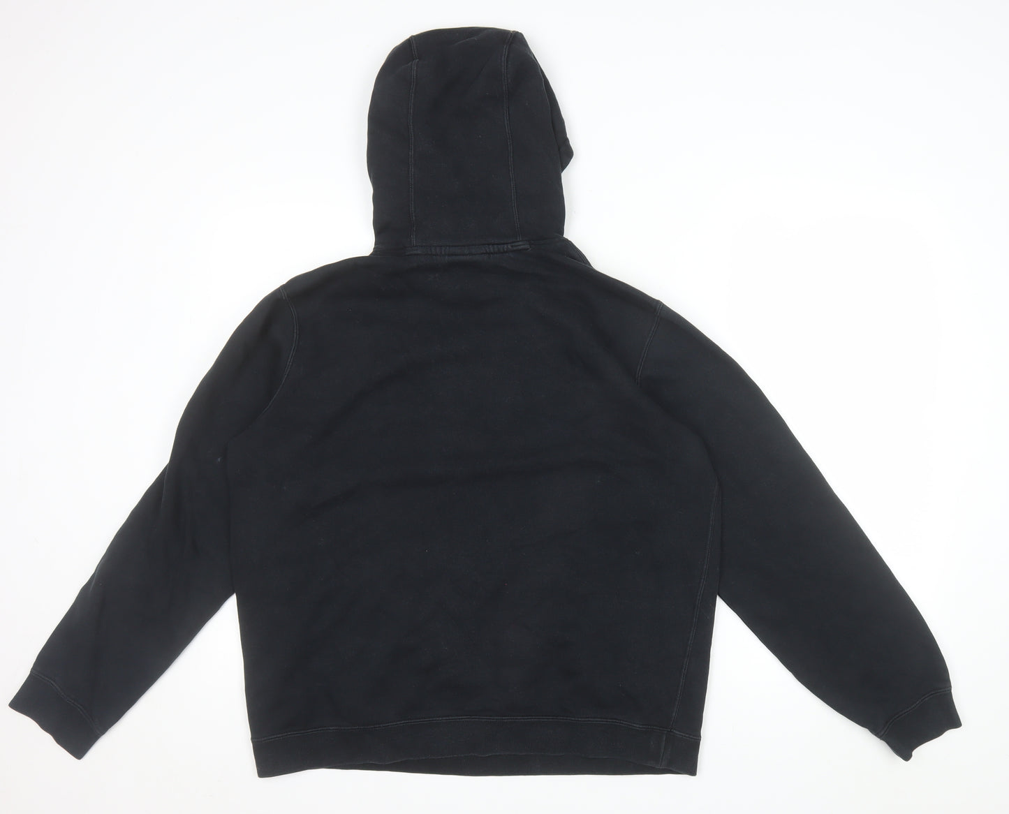 Nike Mens Black L Pullover Hoodie Fleece Sportswear Logo