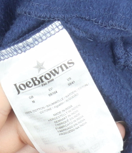 Joe Browns Women Blue 1/2 Zip Pullover Sweatshirt M 100% Cotton